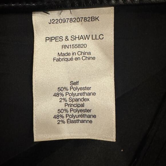 Veronica Beard Beverly Vegan Leather Skinny-Flare Black Pant Size 28 - Picture 8 of 13